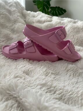 Birkenstock Essentials Two-Strap EVA Sandals in Fondant Pink